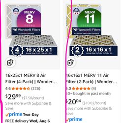 HVAC filters - 4 pack