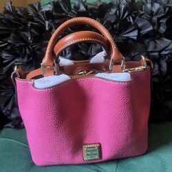 Dooney & Bourke Pebble Grain Leather Mini Barlow In Hot Pink So Cute!!🎀