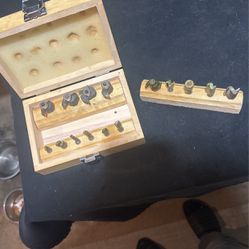 Drill Bit Set With Wooden Case