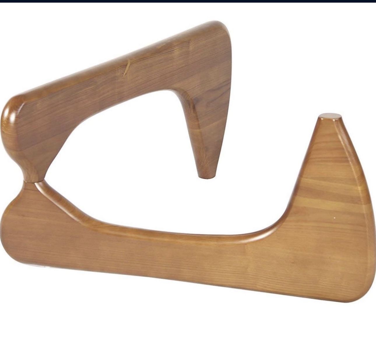 SHISEDECO Mid Century Modern Triangle Coffee Table Legs/Feet Only, 2 Pieces Interlocking Center Coffee Table Solid Wood Base Durable, for Living Room/