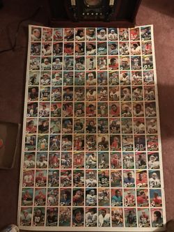 1984 tops football cards 2 uncut sheets