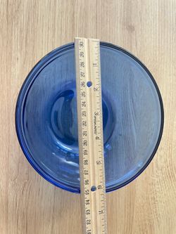 Anchor Hocking Ovenware 1056 Cobalt Blue MIXING BOWL Glass 1 quart