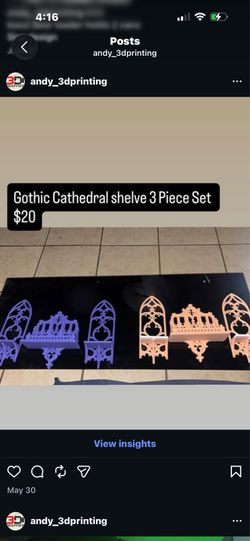 Gothic cathedral shelf 3d print