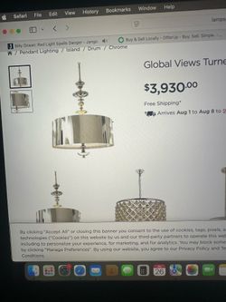 Similar Turned Pendant Chandelier