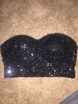 Sequin crop top