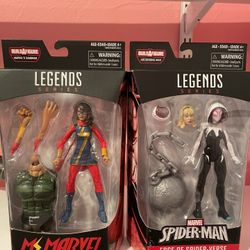 Marvel Legends Series Ms. Marvel and Spider Gwen