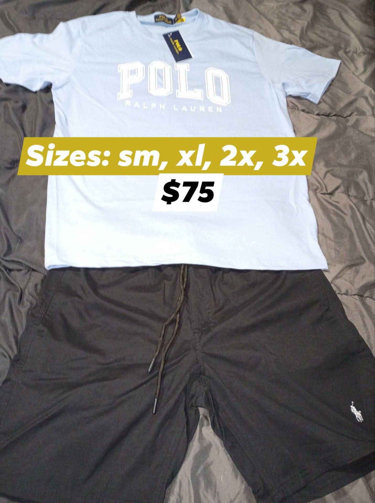 Men's polo shorts set