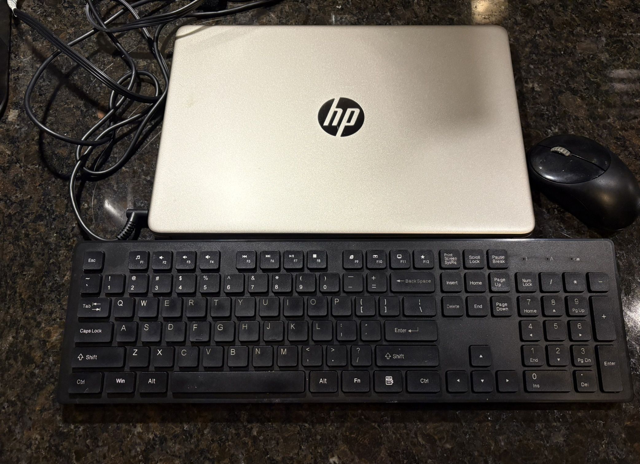 HP Laptop and Wireless Keyboard & Mouse 