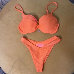Orange Bikini Set By Victoria’s Secret Swim 