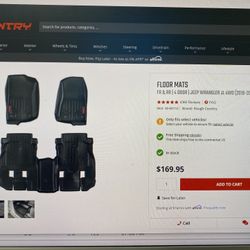 Jeep Wrangler 4 Door JL Floor Mats 