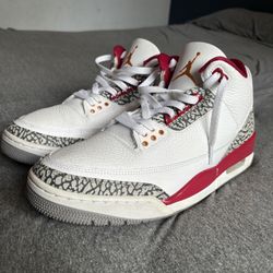 Cardinal Red Jordan 3 Size 12