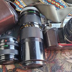 Canon AE1 Film Camera & Lenses
