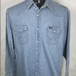 Wrangler Western Denim Shirt Men’s XL