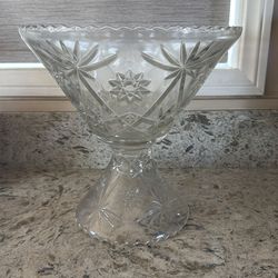 Vintage Anchor Hocking Punch Bowl 7x14’