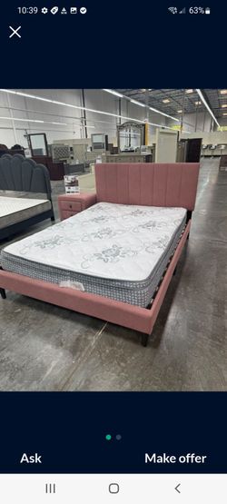 Full Size Plain pink with Orthopedic Matres.colchon!!!