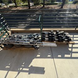 Dumbbells, Bars, Plates, Clamps, Workout Equipment