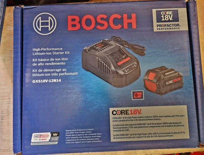 Bosch 18v Battery 8.0 And Charger