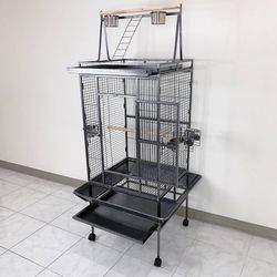 (New) $155 Large Bird Cage 68” Tall with Rolling Stand for Parakeets, Parrot, Cockatiel, Chinchilla, Cockatoo