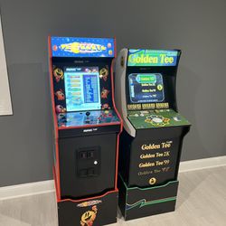 Pacman & Golden Tee Arcade 1Up Machines
