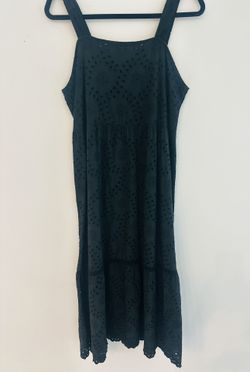 Valentina Naldi Eyelet black dress size M