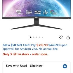 31.5 Inch MSI CURVED GAMING MONITOR