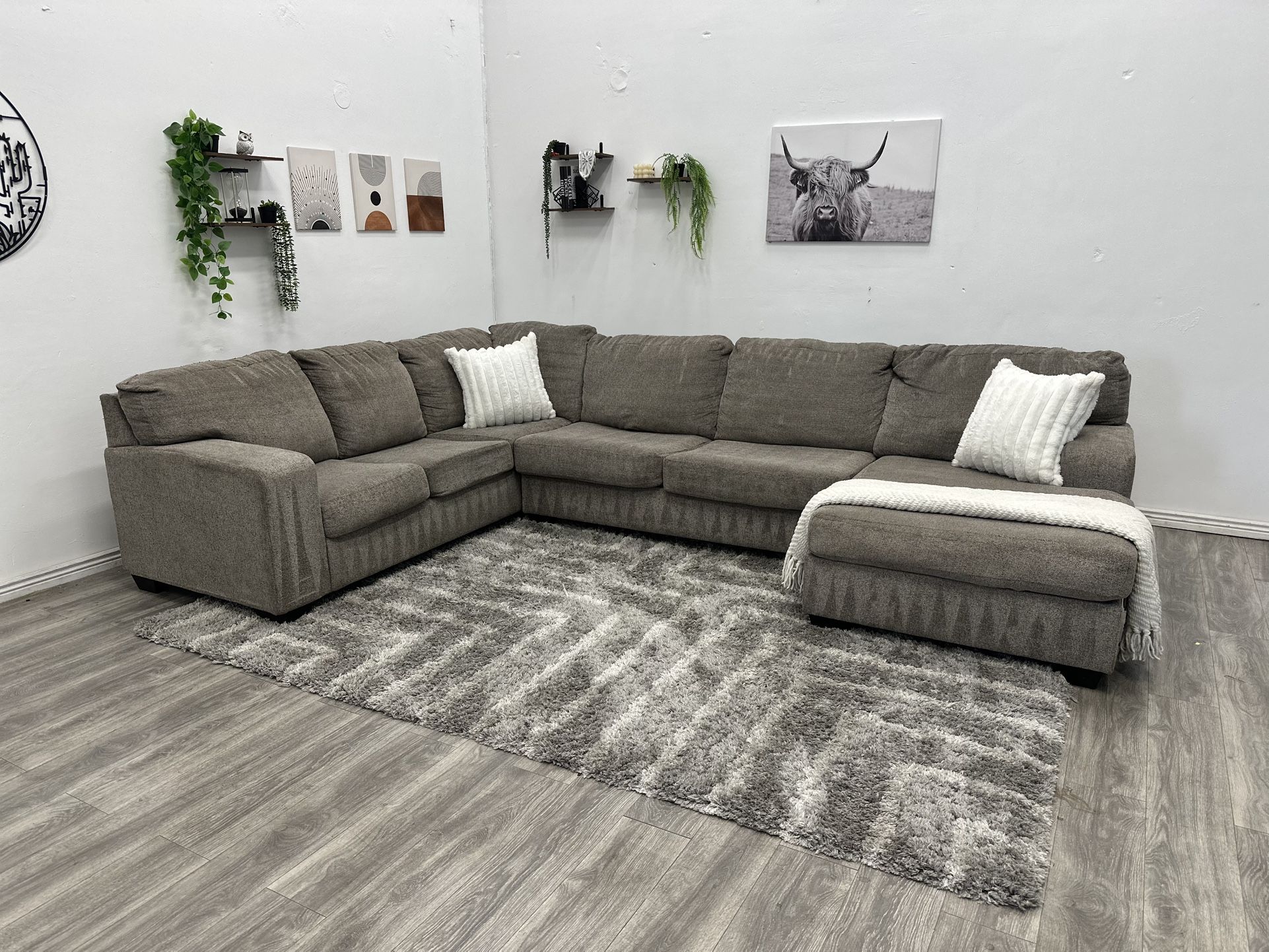 Grey Sectional Couch - Free Delivery