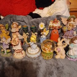 All 13  Very Nice Vintage Fairies Figurines Collection 