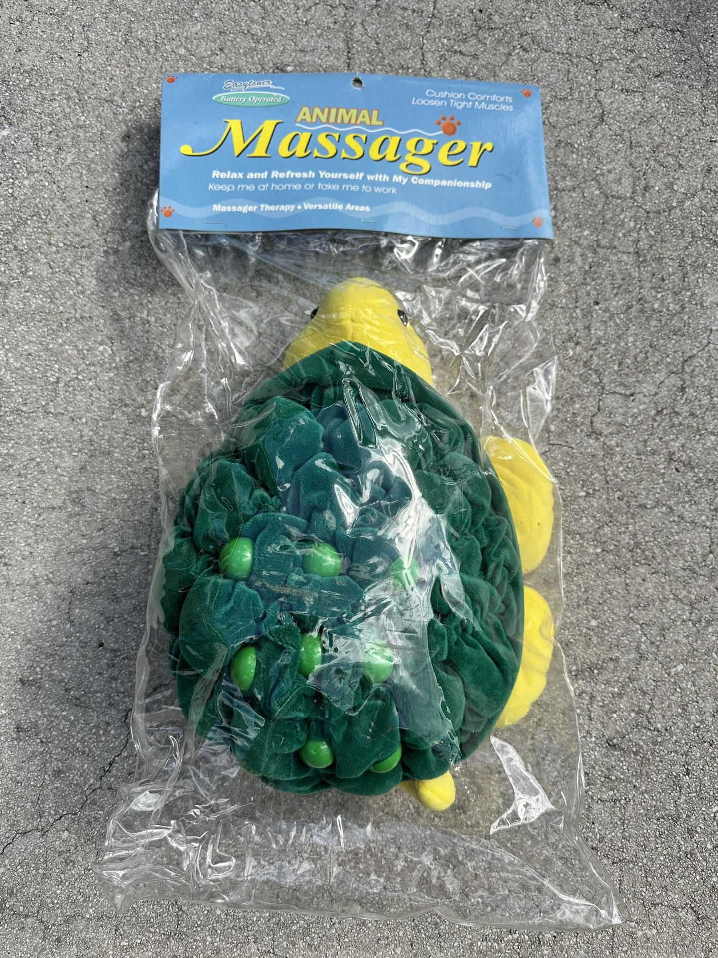 Easytoner Battery Operated Plush Green Turtle Pillow Massager  