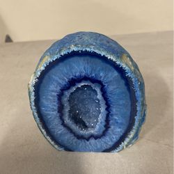 Beautiful Brazilian Blue Agate Geode  Paperweight 