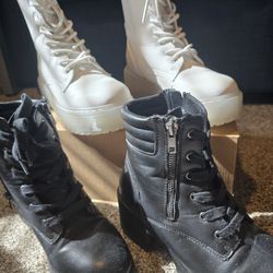 🖤🤍 Step up your style with these trendy boots!
