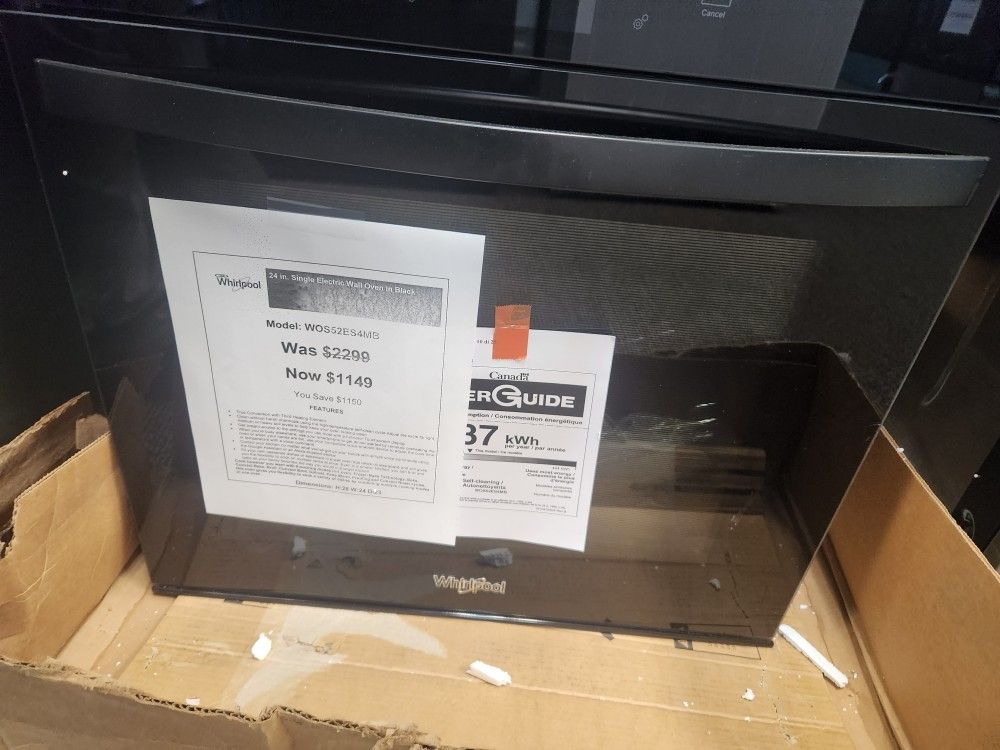 24 in. Single Electric Wall Oven in Black