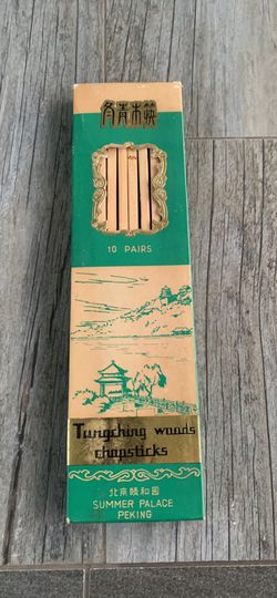 Vintage - Tungching Wood Chopsticks 10-Pairs - Summer Palace Peking
