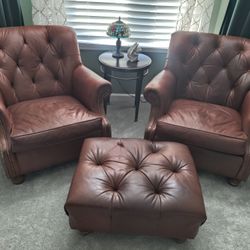 Neiman Marcus Leather Chairs
