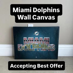 Miami Dolphins Wall Canvas (1 Available)