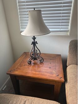 Table and lamp