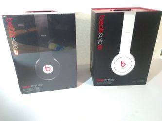 Beats Solo by Dr Dre $75. open box, but never used (white) 2. $100. New Factory Seal (black)