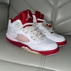 Jordan 5 Retro White Pink Red