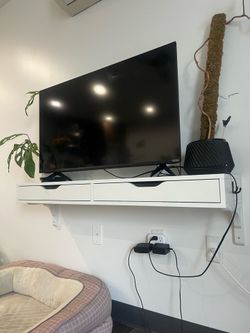White IKEA floating Cabinet