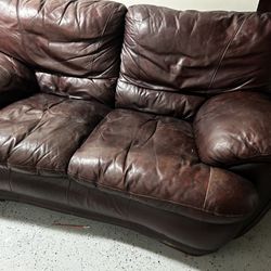 Double Leather Couch 