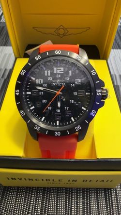 Invicta Men's Watch with Red Silicone Strap