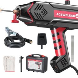 Handheld Welder 110V, Welding Machine 120A Portable Stick Welder, Hand Held Welder Machine IGBT Inverter Digital Display with Welding Tool Set and Too