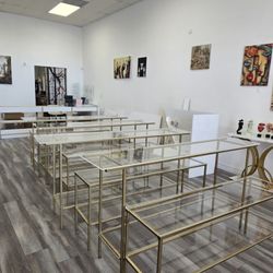 Complete Retail Set Up- Display Stands With Matching Wall Shelving And More