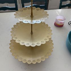3 Tier Gold Dessert  Stand