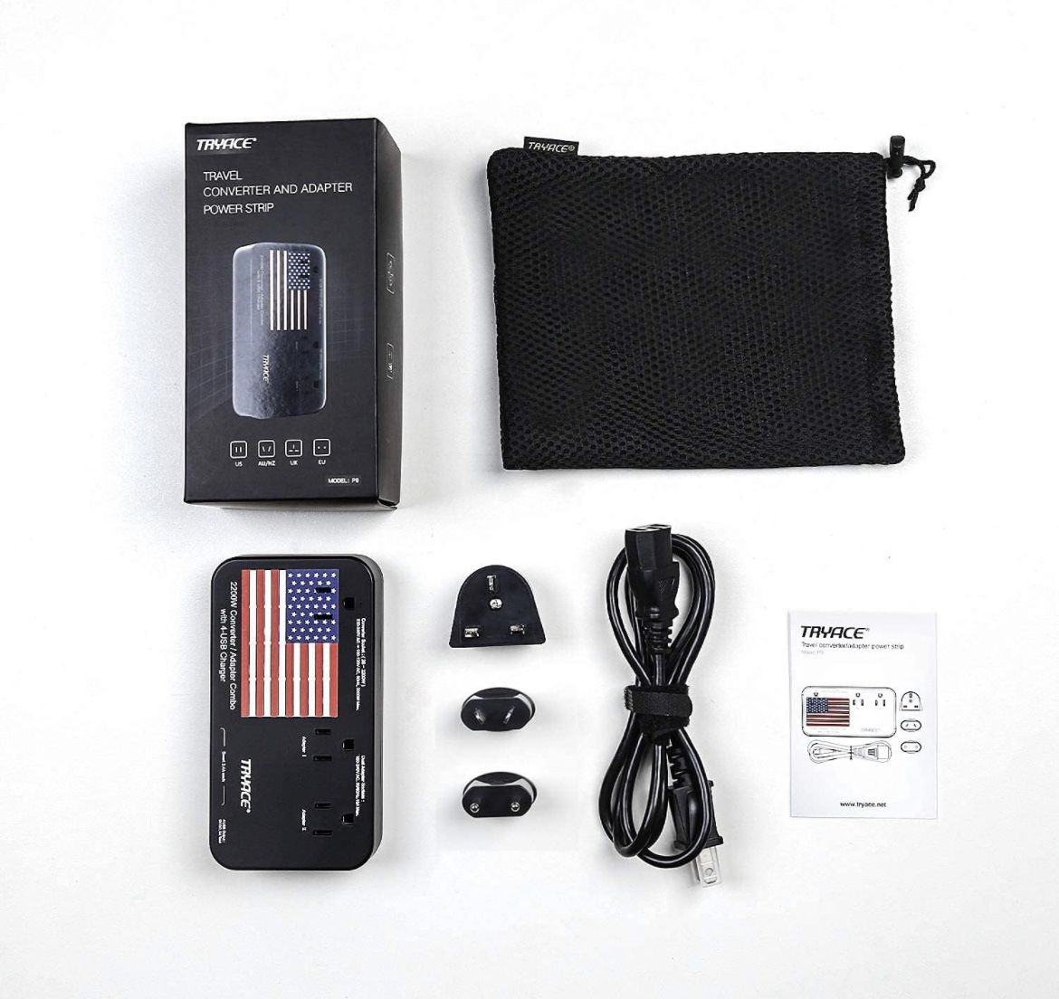 2200W Exclusive Voltage Converter and 10A Travel Adapter with 4-Port USB,Power Converter Step Down 220V to 110V for Hair Dryer/Straightener/Curling Ir