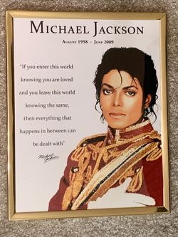 Framed Michael Jackson wall art