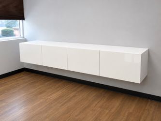 IKEA BESTÅ Floating Wall Cabinet – High Gloss White