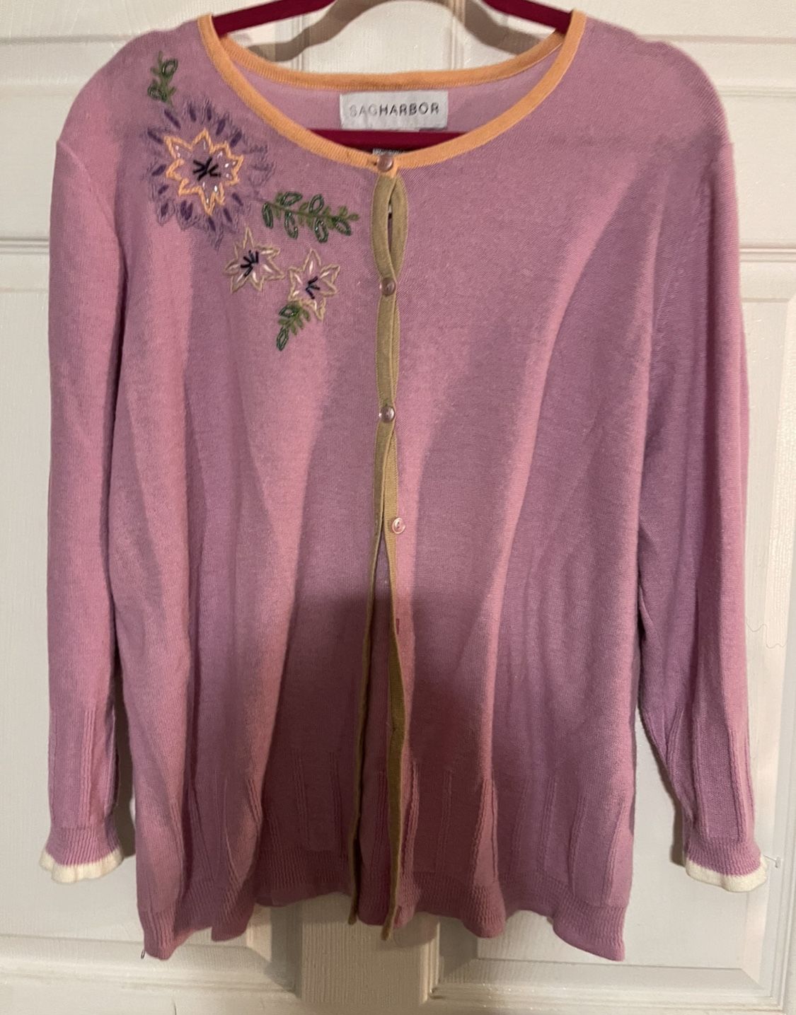 SAG HARBOR XL SWEATER CARDIGAN LIKE NEW SMOKE FREE 