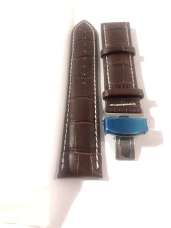 NWOT Genuine Leather deployment clasp buckle replacement band