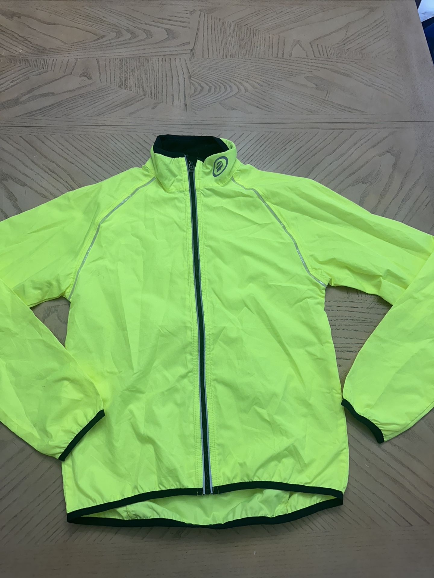 Performance Size Small Mens Green Stand Collar Long Sleeve Athletic Jacket