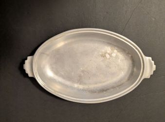 Super Maid Cookware Aluminum Oval Serving Tray 12 x 7 Vintage 1950s USA